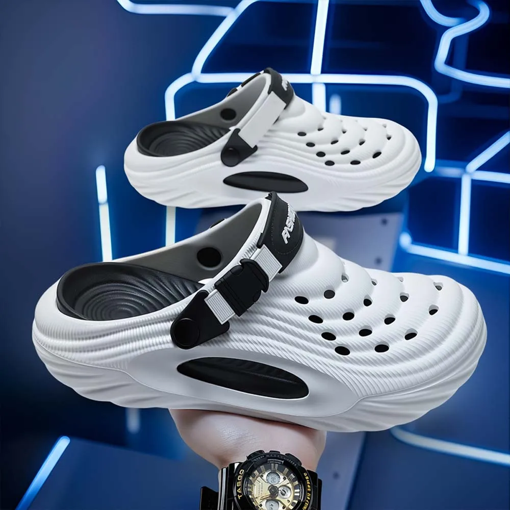 

BASATU Slippers for Men Driving Summer Dual-Purpose Operating Room Baotou Clogs Soft Sole Outer Wear Home Casual Coconut Sandals