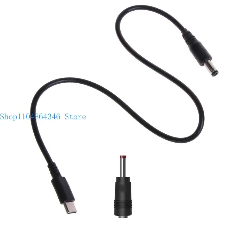 652F USB C Type C to DC5.5x2.1mm 3.5x1.35mm PD Triggers Cable for Monitors, Cine Cameras, and Electronics