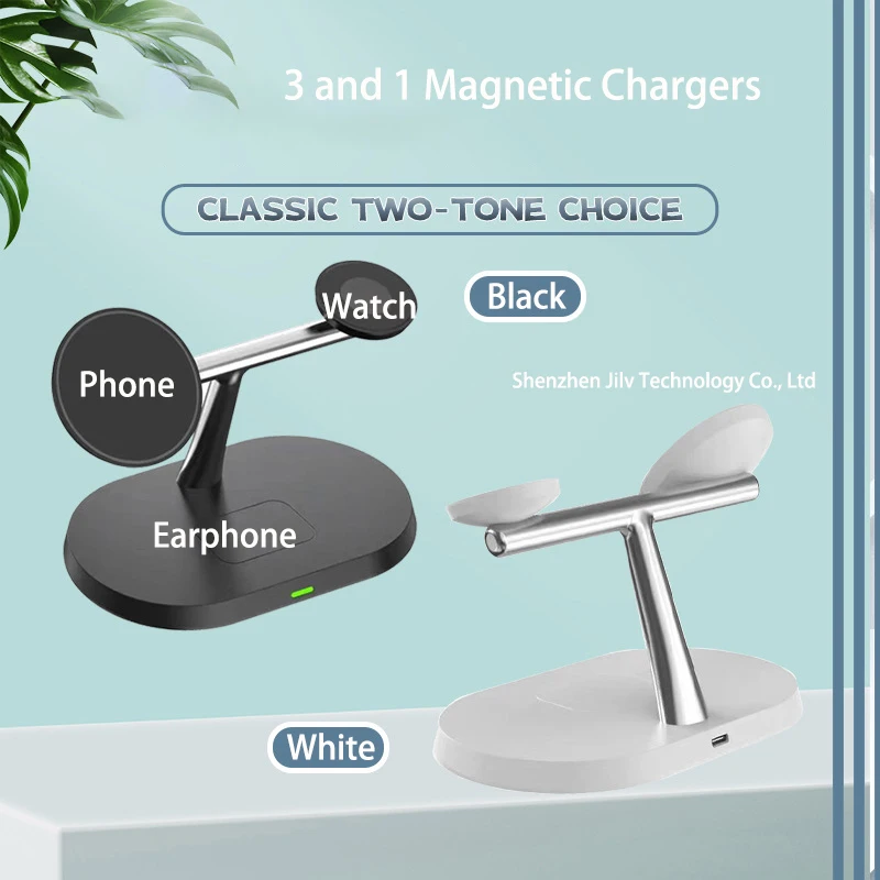 2025 30 واط شاحن لاسلكي 3 في 1 محطة شحن المغناطيسي شحن لاسلكي سريع آيفون 16 15 14 13 12 #6