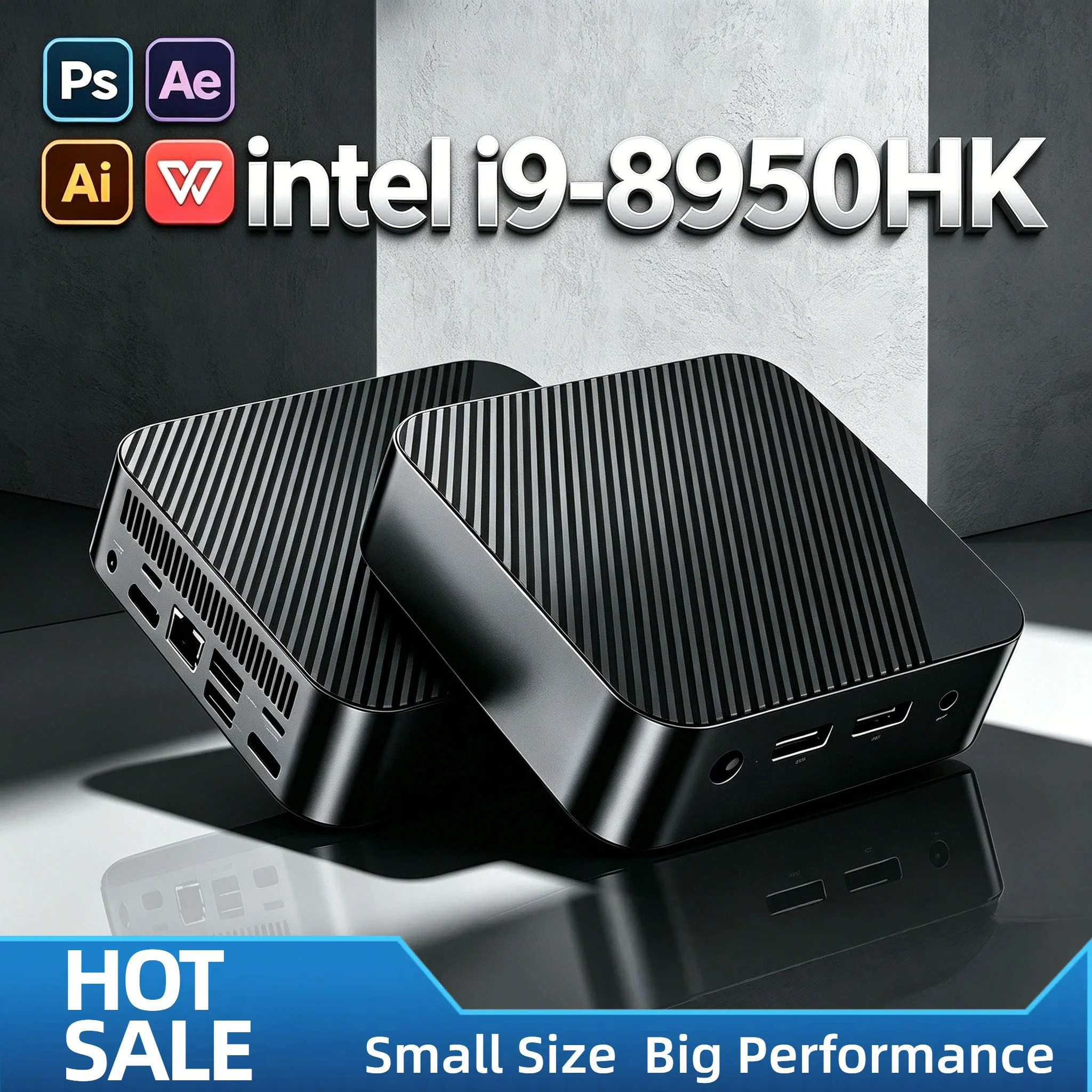 M.2 Ssd Heatsink - كمبيوتر مكتبي صغير محمول جديد i9-8950HK