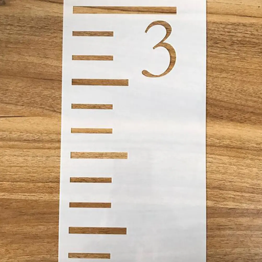 7Pcs Children Growth Chart Stencil Plastic Growth Template Ruler Reusable Height Measuring Ruler Wall Decor Chart Scale Stencil