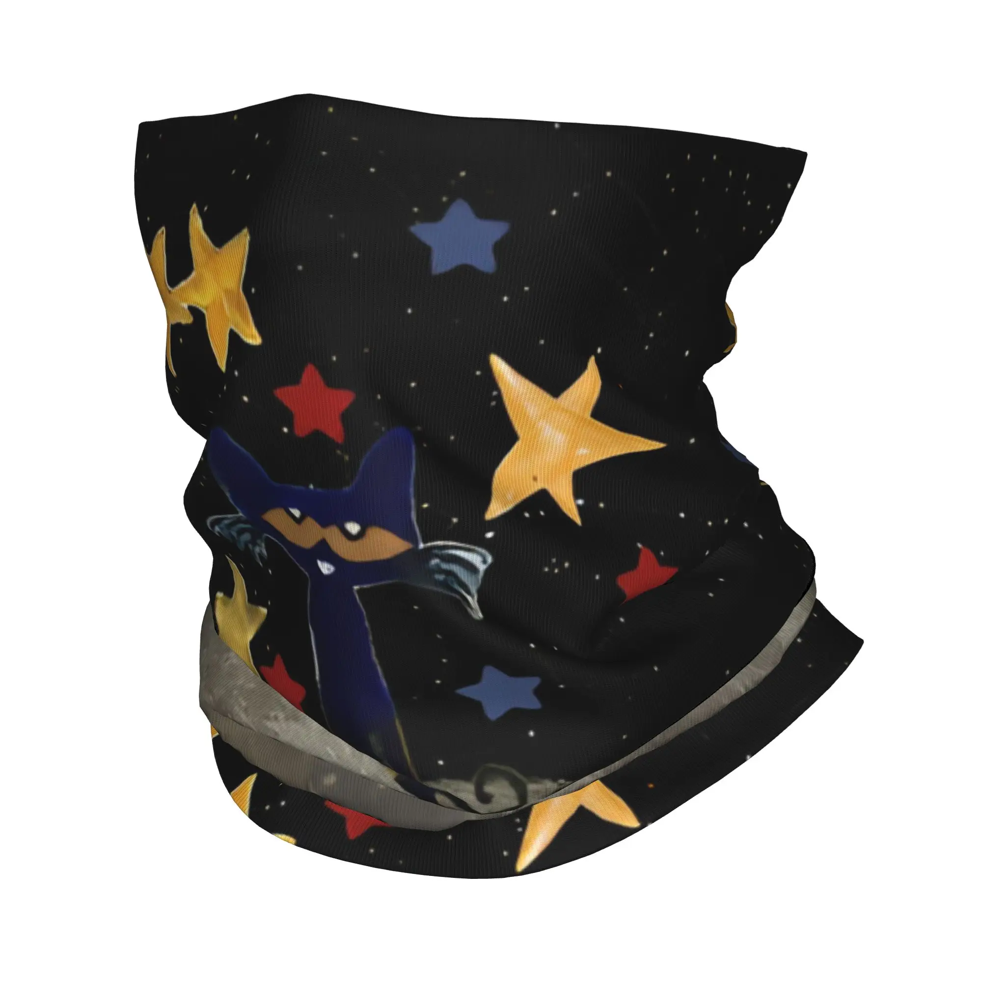 Pete the Cat  Bandana Neck Gaiter Printed Cool Cartoon Kitten Mask Scarf Warm Headwear Outdoor Sports Adult Windproof