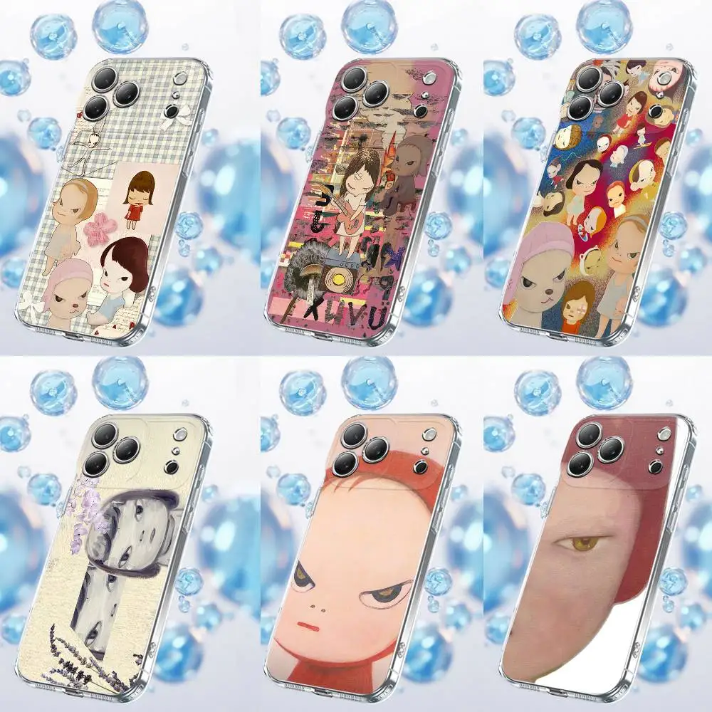 Чехол для телефона Y-Yoshimoto Nara Girl ART для iPhone 17,16,15,14,13,12,11 Plus,Pro,Max,Plus,E,SE4,Air,Mini Transparent