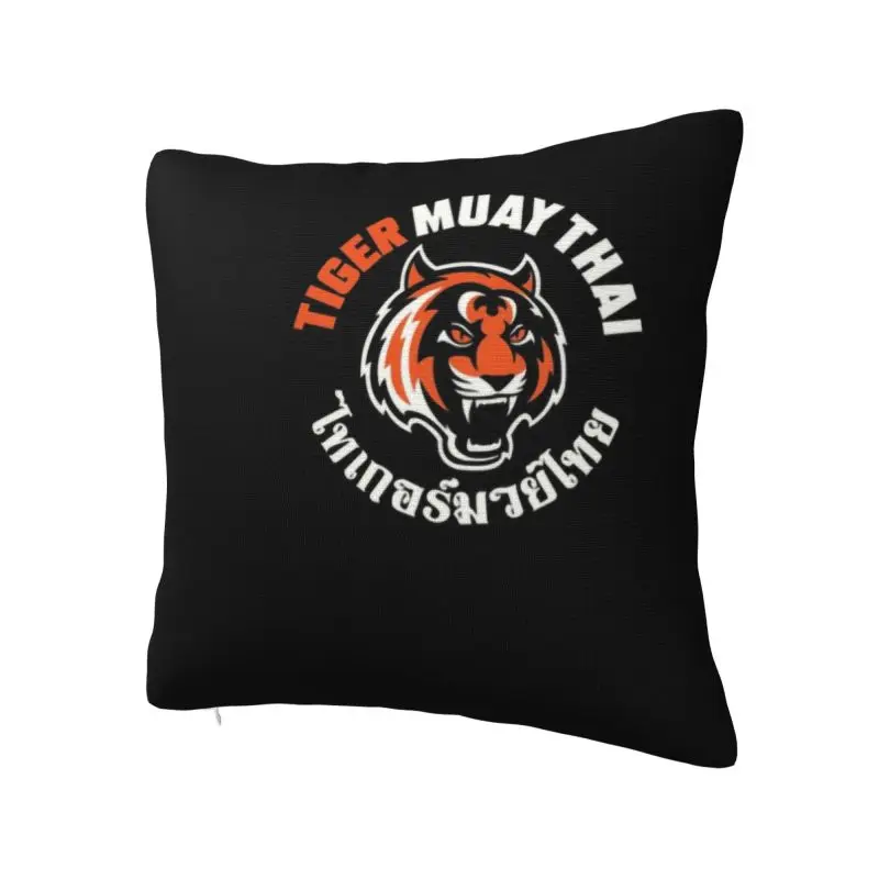 Tiger Muay Thai Cushion Covers Thailand Boxing Fighter Soft Nordic Pillow Cases for Sofa