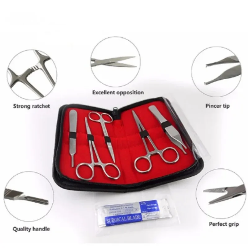 Medical Students Suture Practice Kit Surgical Training with Skin Pad Model Tool Set Educational Teaching Equipment