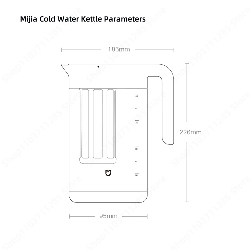 Original Xiaomi MIJIA Cold Water Pot 1.6L Large Capacity Household Cold Water Pot Coffee Tea Pot Ice Extraction Pot MJLSH01PL