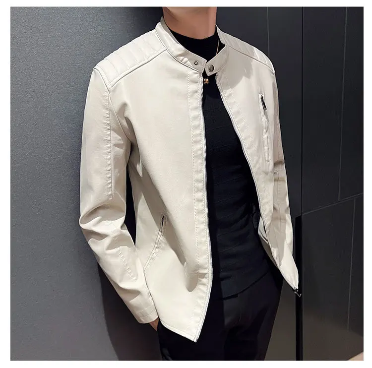 

Formal Leather Jacket Man Perfect Leather Jacket Man Men's Leather Overcoat White Leather Jacket Black Leather Jacket for Men