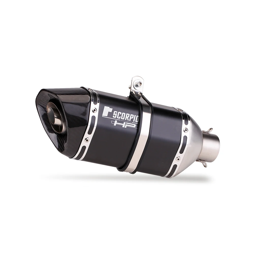 

51mm Motorcycle Exhaust Modify Motocross Exhaust Muffler for CBR500R Z900 R6 R3 ATV Dirt Pit Bike 370MM