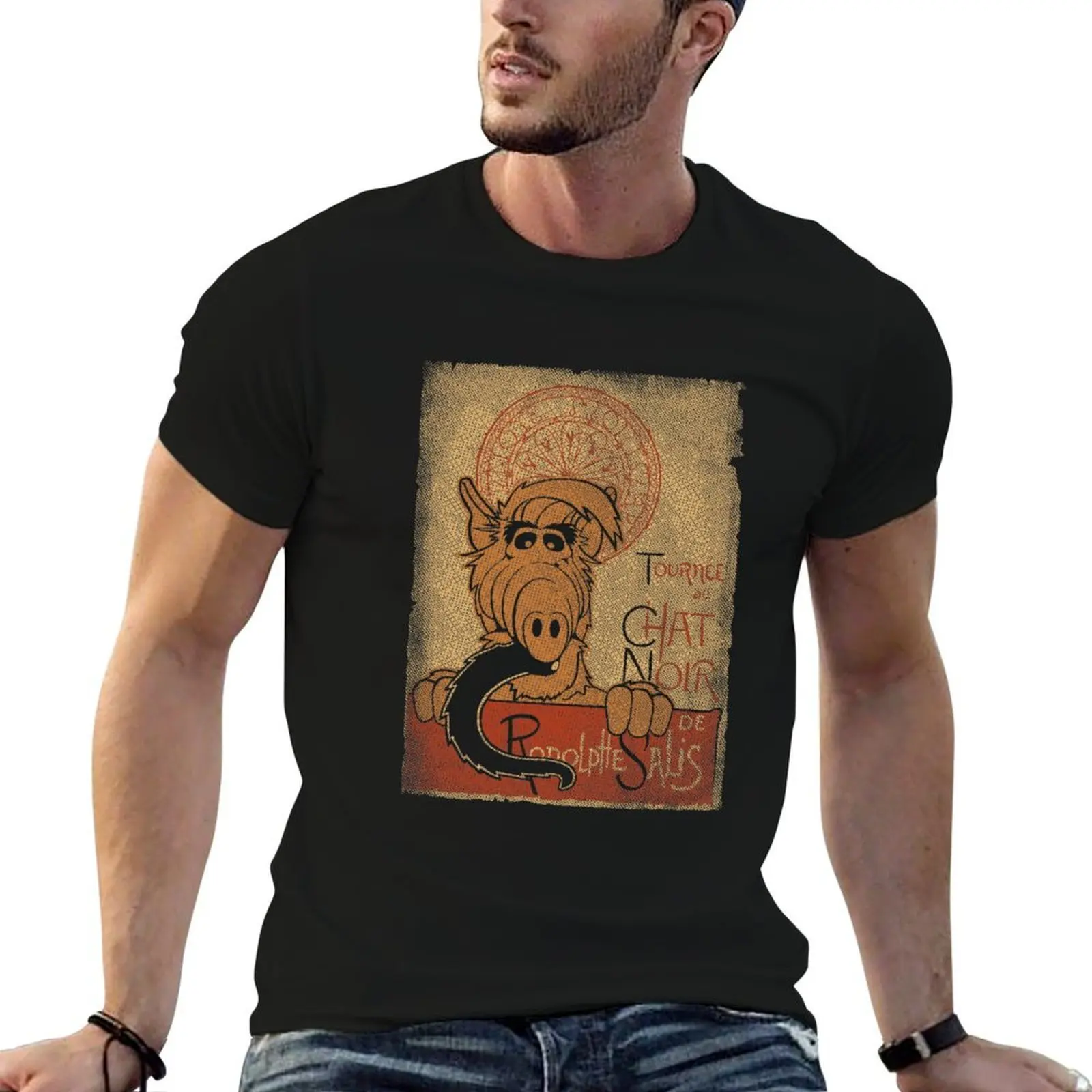 Chat Noir Alf FanArt Perfect Gift Xmas T-Shirt boys whites shirts graphic tees clothing for men