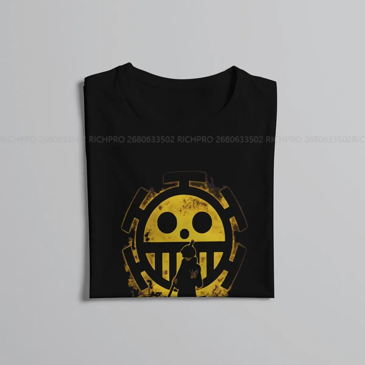 Anime Creative TShirt for Men Trafalgar D Water Law Round Neck Polyester T Shirt Hip Hop Birthday Gifts Tops