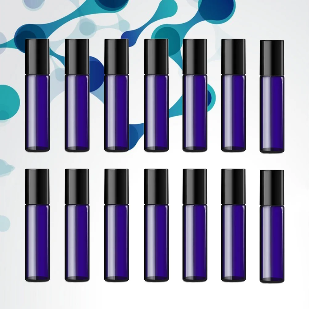 

24Pcs 5ml Essential Oil Roller Bottles Essential Oil Subpackaging Bottle Glass Bottle Cosmetics Contianer Blue