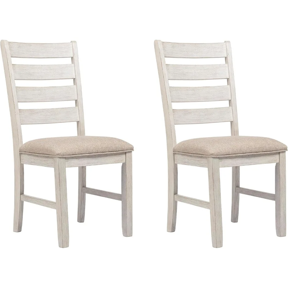 

Skempton Modern Farmhouse Dining Room Chair, 2 Count, Whitewash