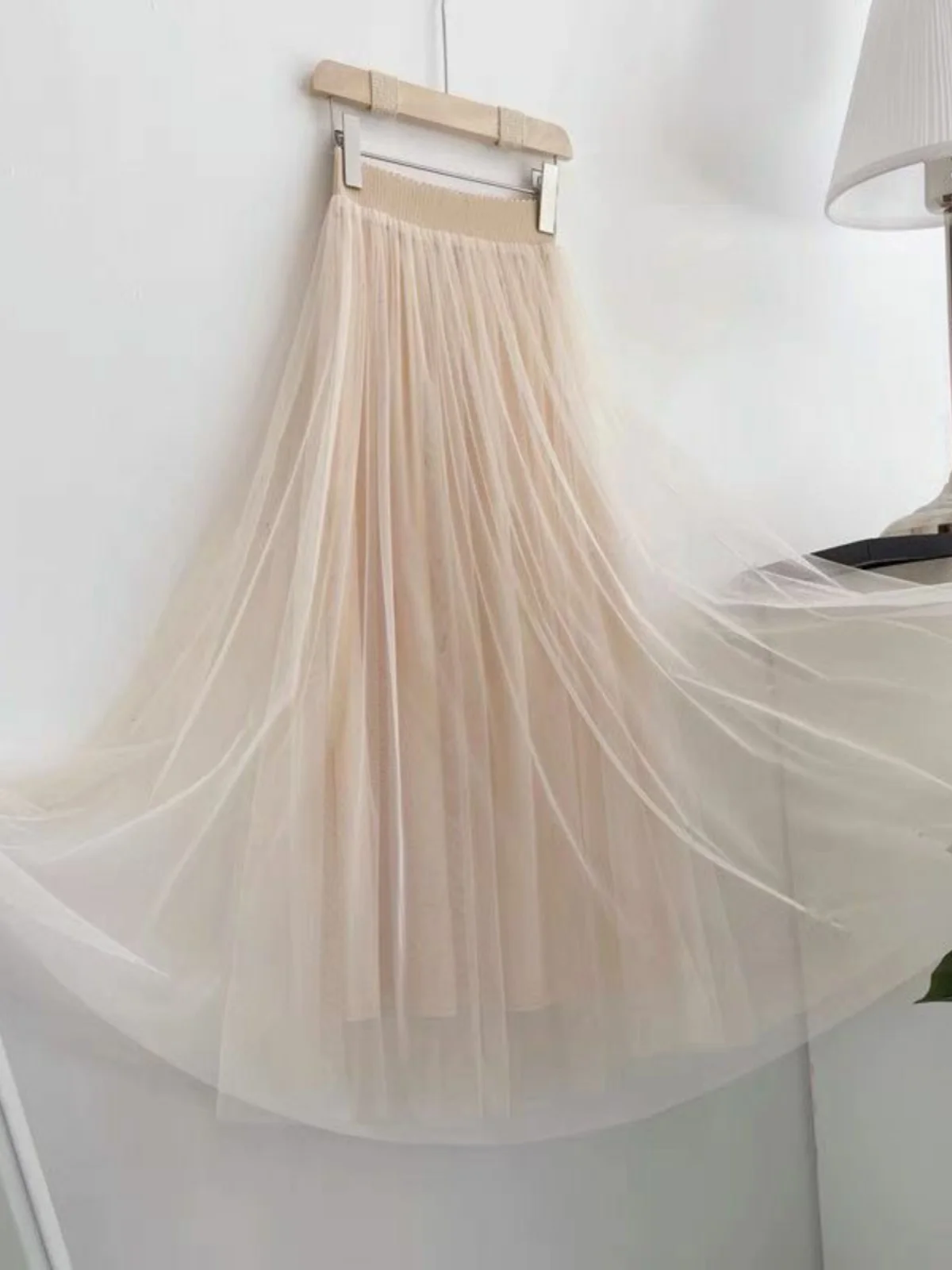 Hoge Taille Midi Rok Eenvoudige Ele A-lijn Chiffon Rok Vrouwen Faion Zomer Nieuwe Sle F-Lengte Rok Stand fit