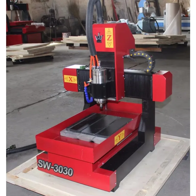 Mini 3030 Router CNC con sistema rotante a 4 assi per incisione su metalli