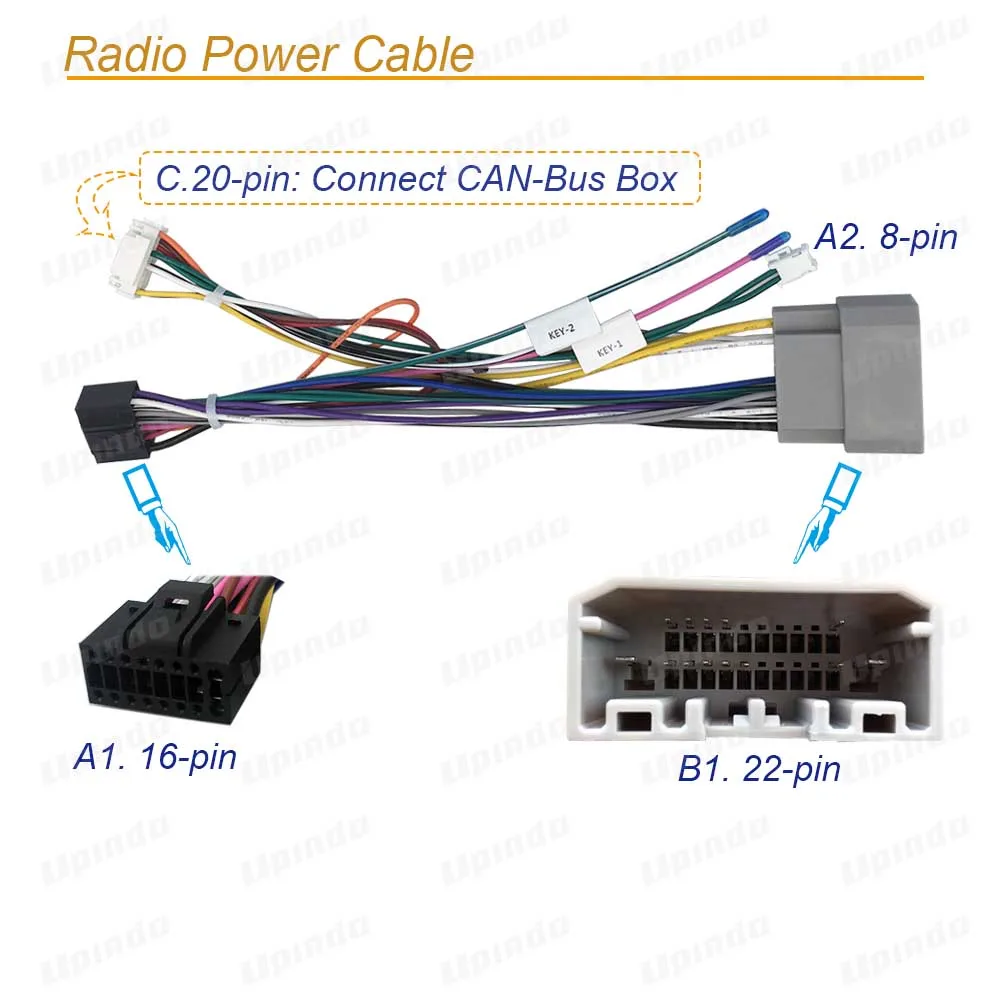 Car Radio Cable Connector Socket Power Wiring Harness with CANBus Decoder for Jeep Compass Grand Cherokee Patriot Wrangler