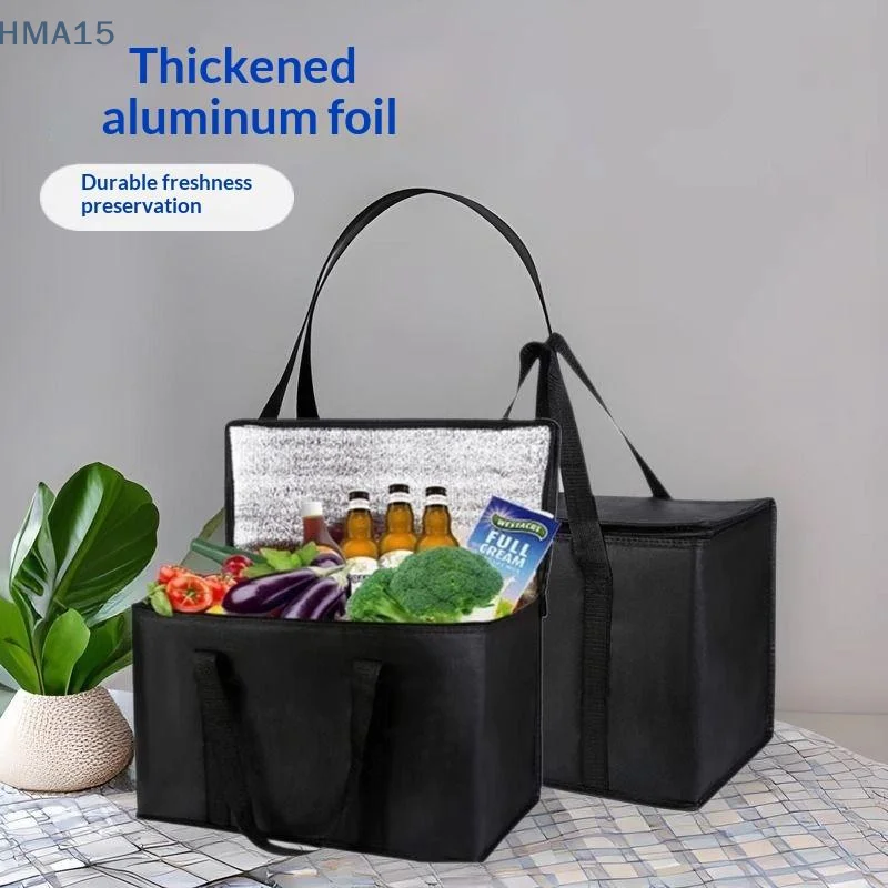 Portable Reusable Insulated Food Delivery Bag Large Thermal Cooler Tote Waterproof for Catering Takeaway Grocery Picnic Camping