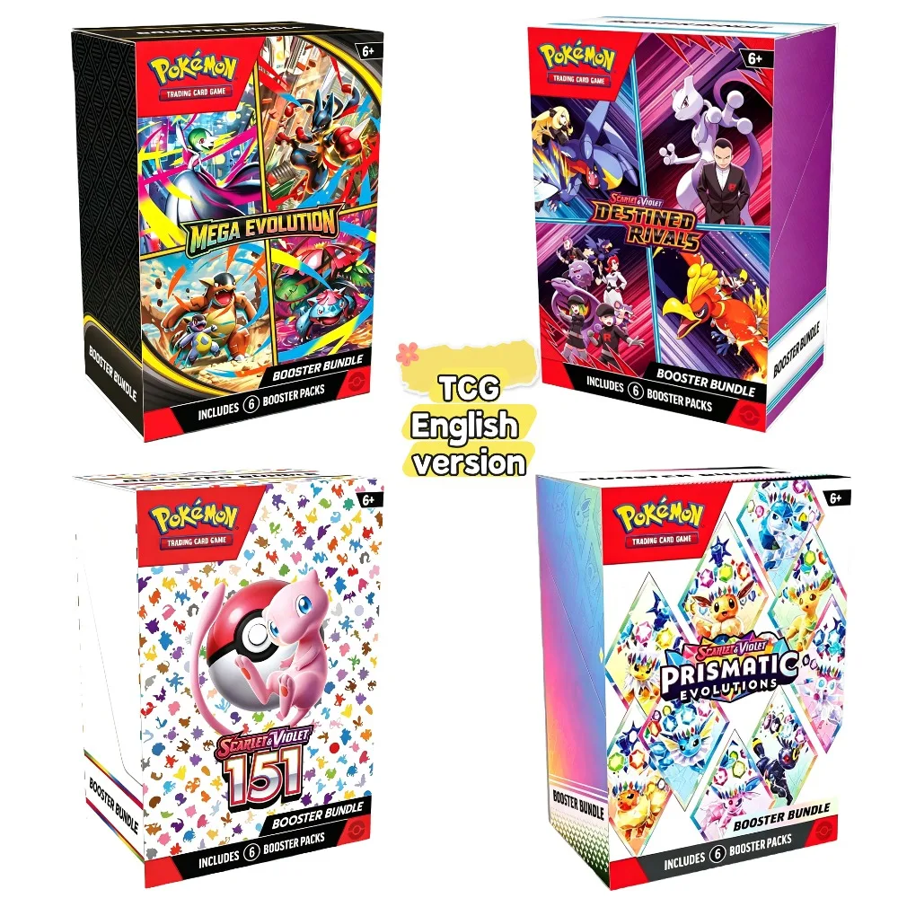 

Pokemon Card v10 Booster bundle Destined Rivals Prismatic Evolutions Scarlet Violet 151 English ME01 Booster Cards Toys Gifts