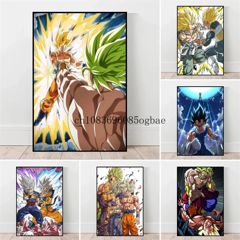 

Classic Anime Dragon Ball Broli Goku HD Picture Poster Decorative Painting Removable Living Room Art Print Canvas Aesthetics