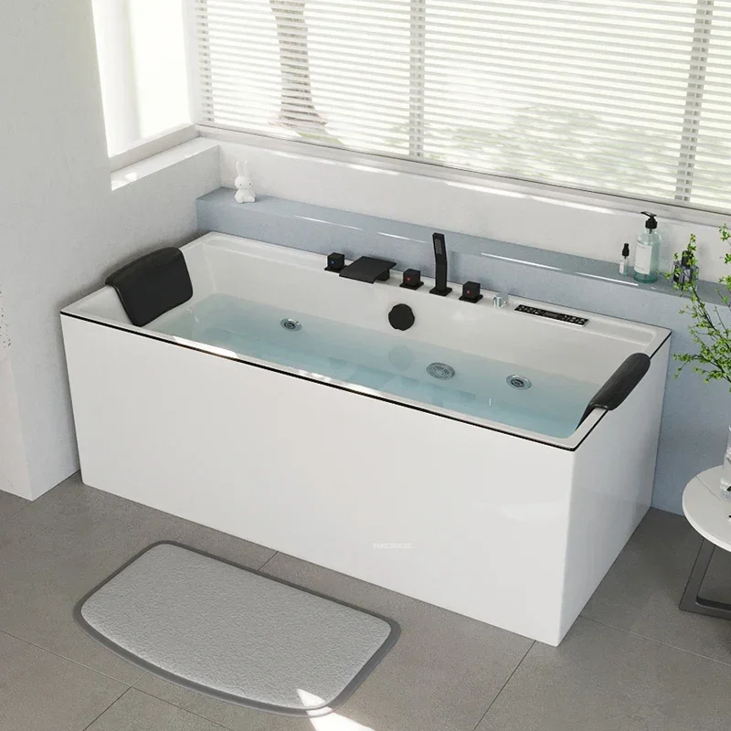 Acrylic Intelligent Constant Temperature Surfing Massage Bathtub Small Apartment Modern Household Bathtub Adult Jacuzzi X