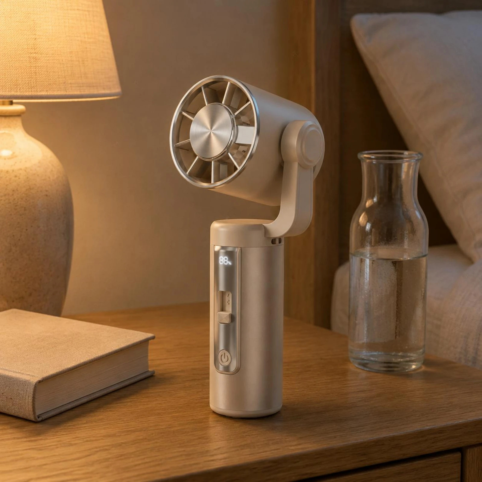 

Neck Fan High-Speed Aluminum Alloy Mini Fan Long Battery Life Cold Air for Outdoor
