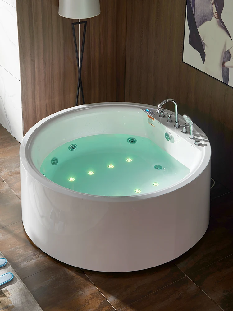 Circular Bathtub Hotel Homestay Adult Family Couple Double Japanese Massage 1.8m large bathtub heated by constant temperature