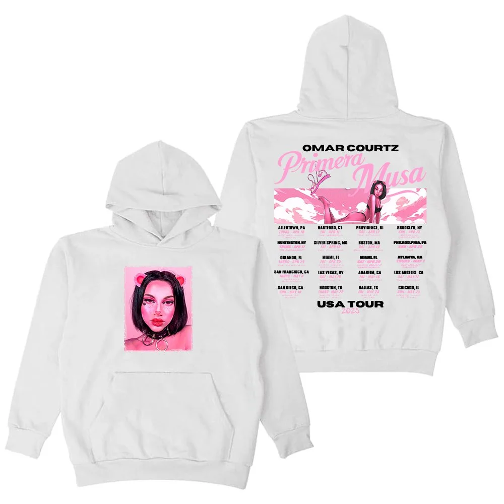 Omar Courtz プリメーラ ムーサ ツアー 2025 パーカー長袖ストリート男性女性フード付きスウェットシャツ