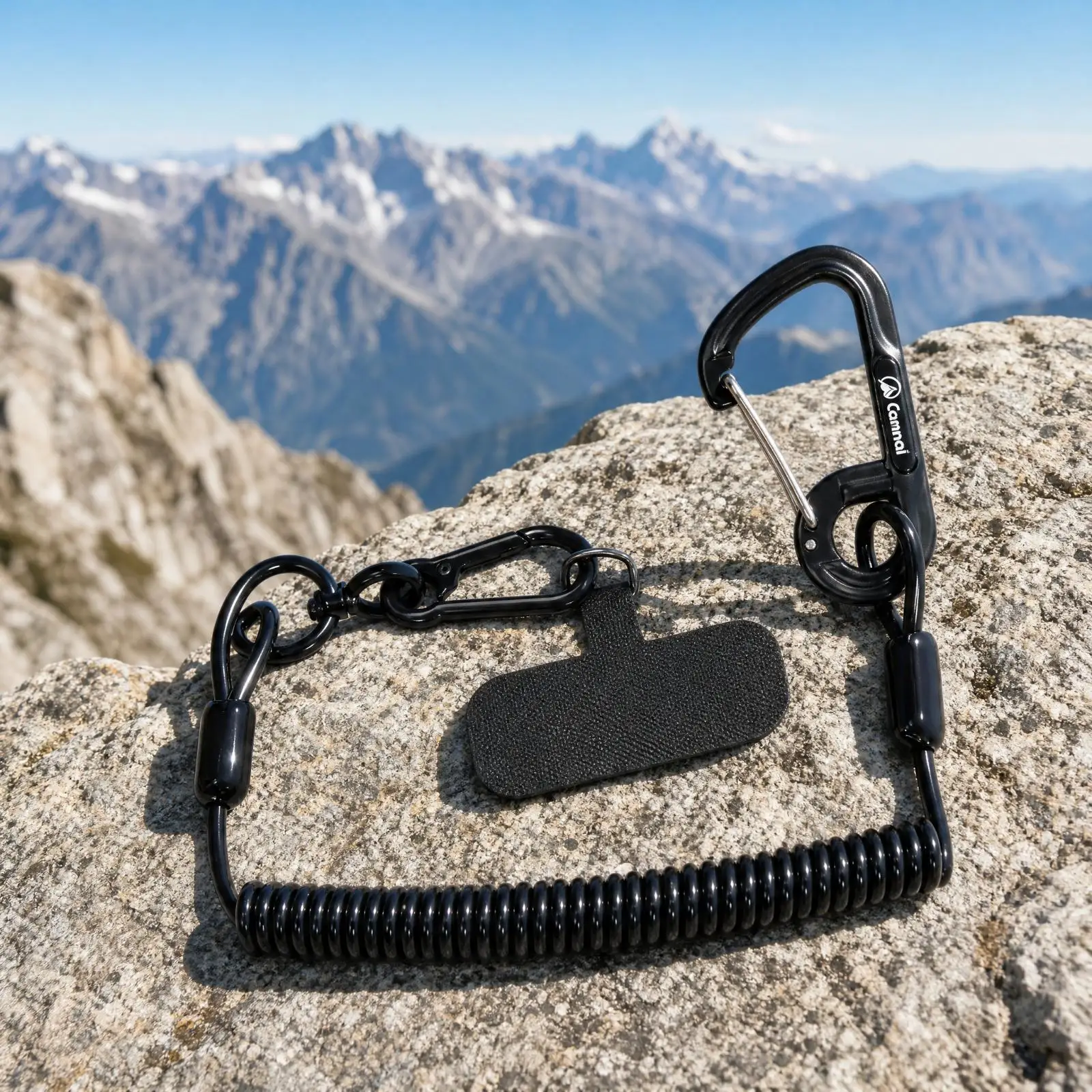 Stretchable Neoprene Tether Lanyard for Climbing and Work Use Retractable Gear Holder with Carabiner