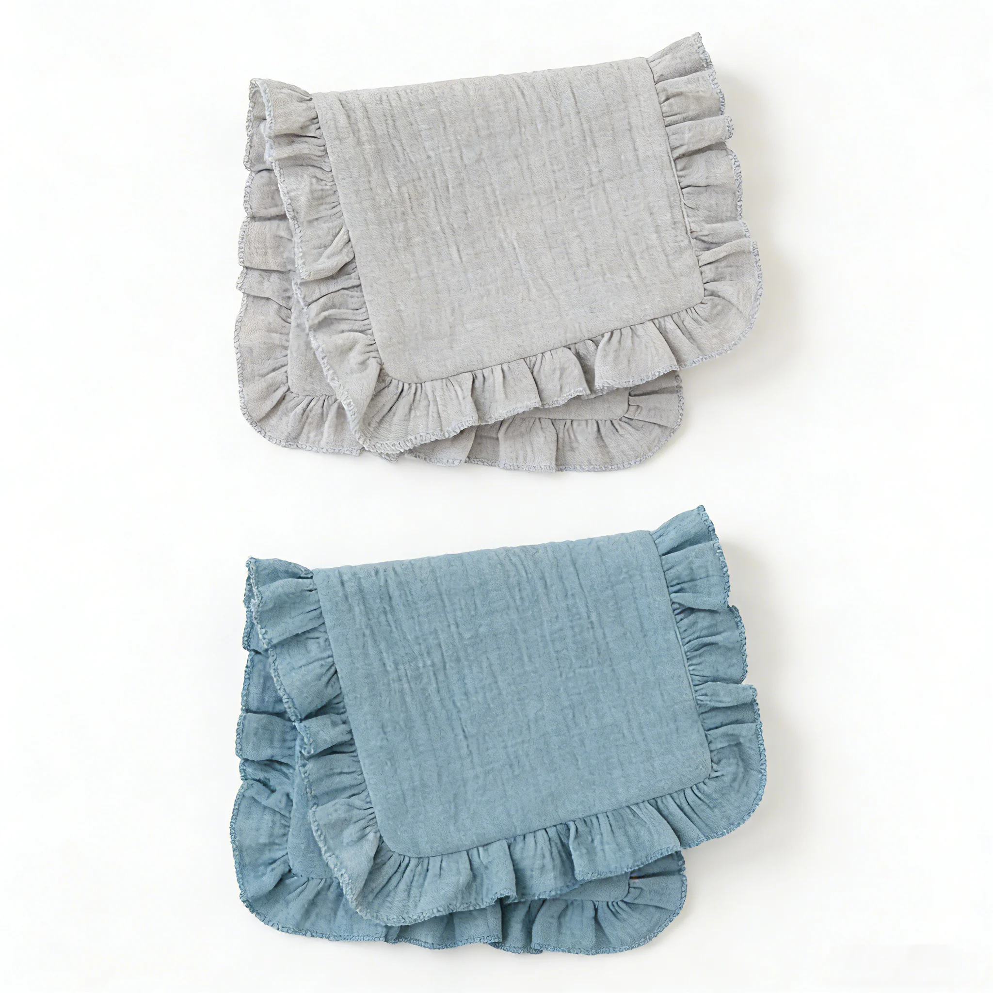 2Pcs Baby Burp Cloths Soft Absorbent Cotton Bibs Newborn Saliva Towel Feeding Burping Cloth