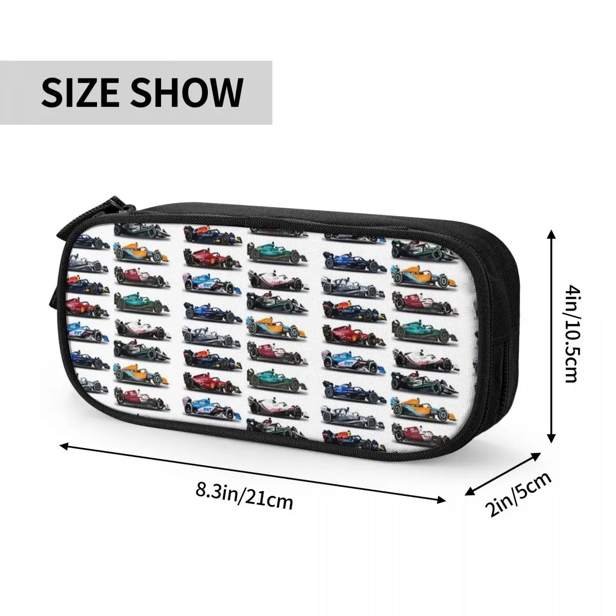 F1 All Cars 2022 Pencil Cases Large Storage Pen Bags Pen Box Pencil Pouch For Boys Girls Students Stationery School Office