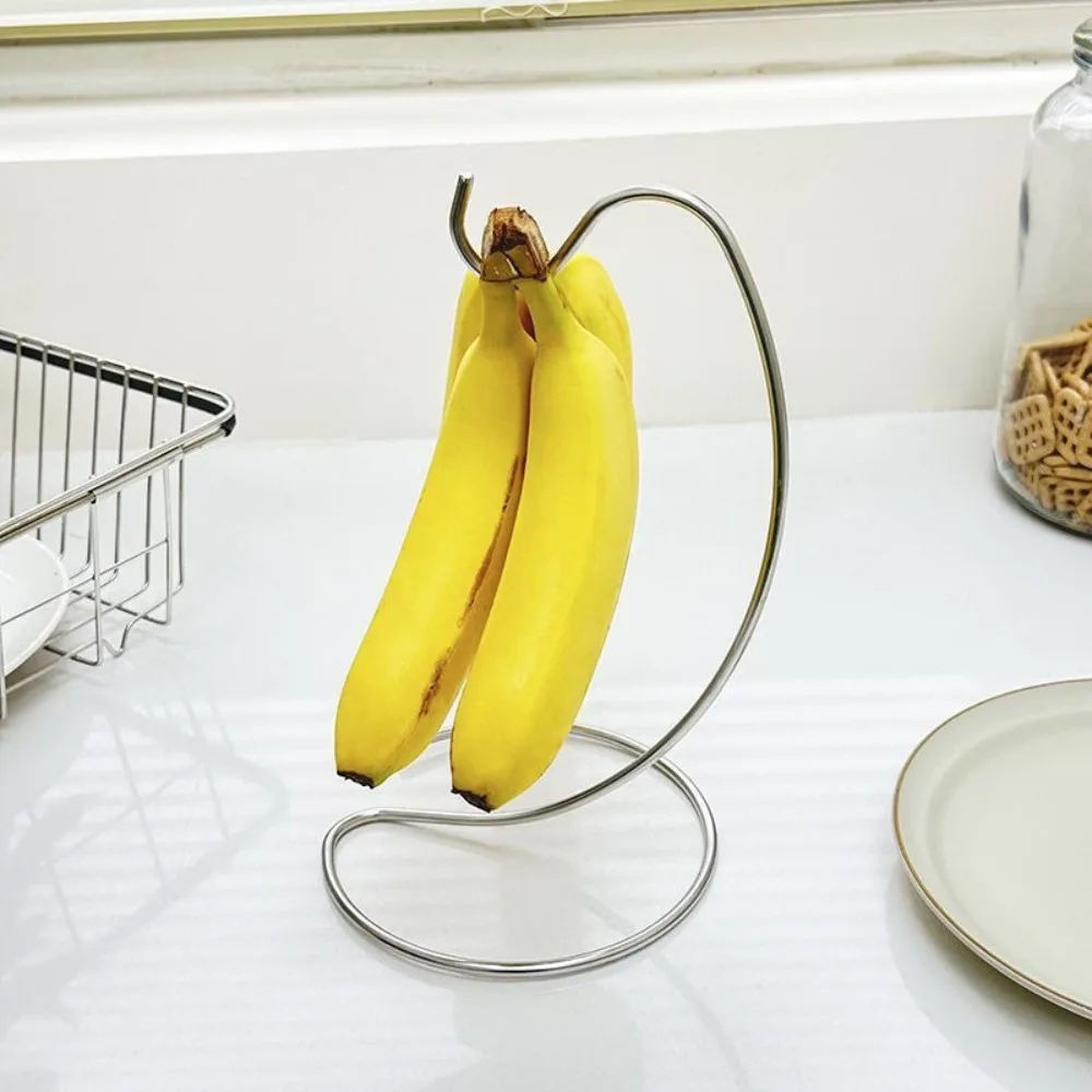 Creative Metal Banana Rack Keep Bananas Fresh Modern Fruit Display Hanger Rust Proof Multifunctional Fruit Vertical Storage Rack