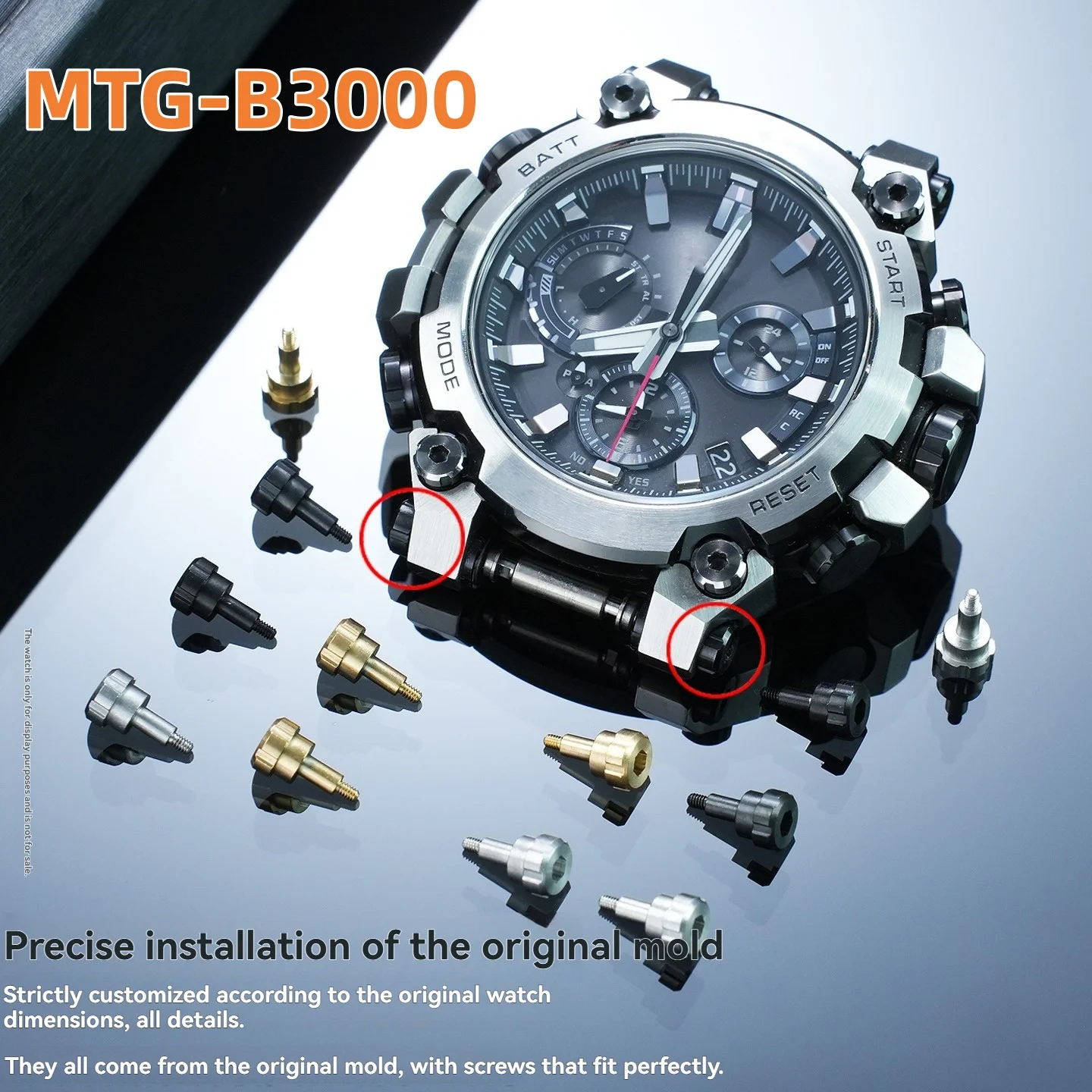 Parafusos Laterais MTG-B3000 para Relógio G-SHOCK Casio MTG B3000, Conexão da Caixa e Pulseira, Acessórios de Reparo de Relógio Masculino