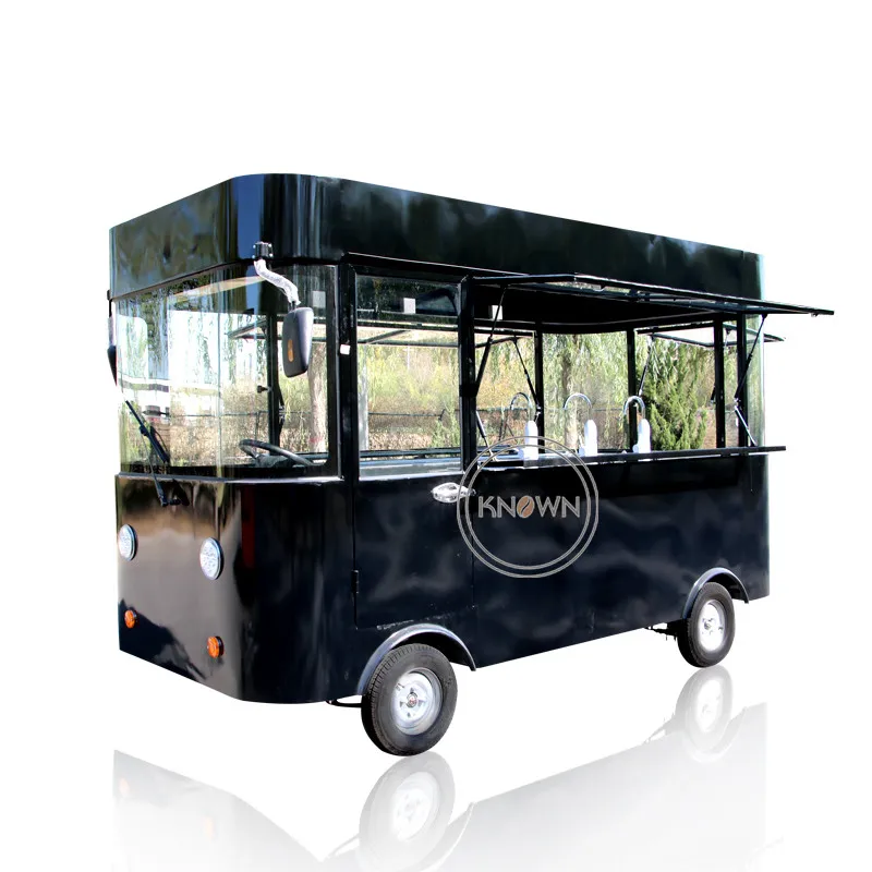 Street Outdoor Fast Food Cart 4 Wheesl Hot Dog Food Van Truck Ice Cream Electric Mobile Food Kiosk Food Tray Car