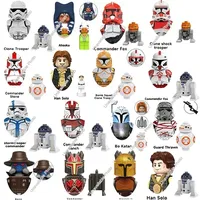 Hot Toys Clone Soldier Star Wars Building Block Mandalorian Guard Thrawn Han Solo Cartoon Brick Anime Mini Assembly Toy Kid Gift