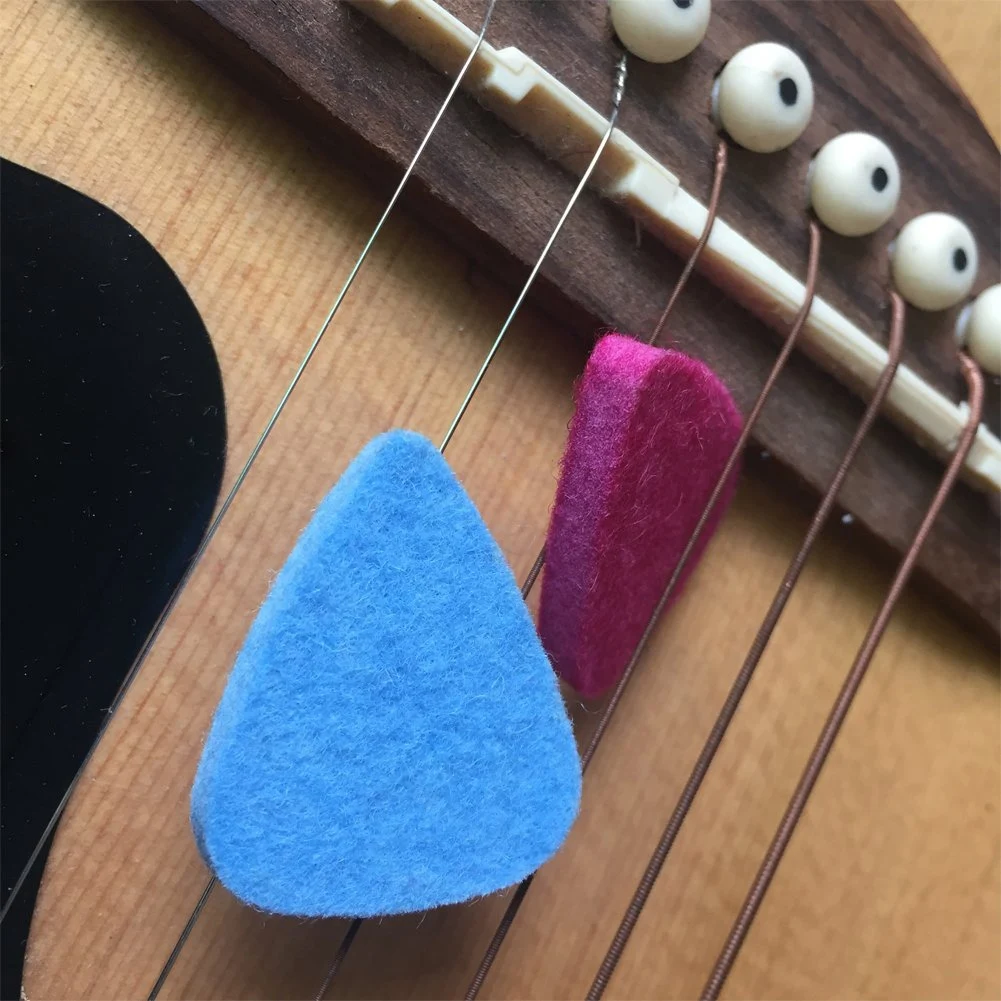 Púas de fieltro para ukelele y guitarra, 8 piezas, multicolor