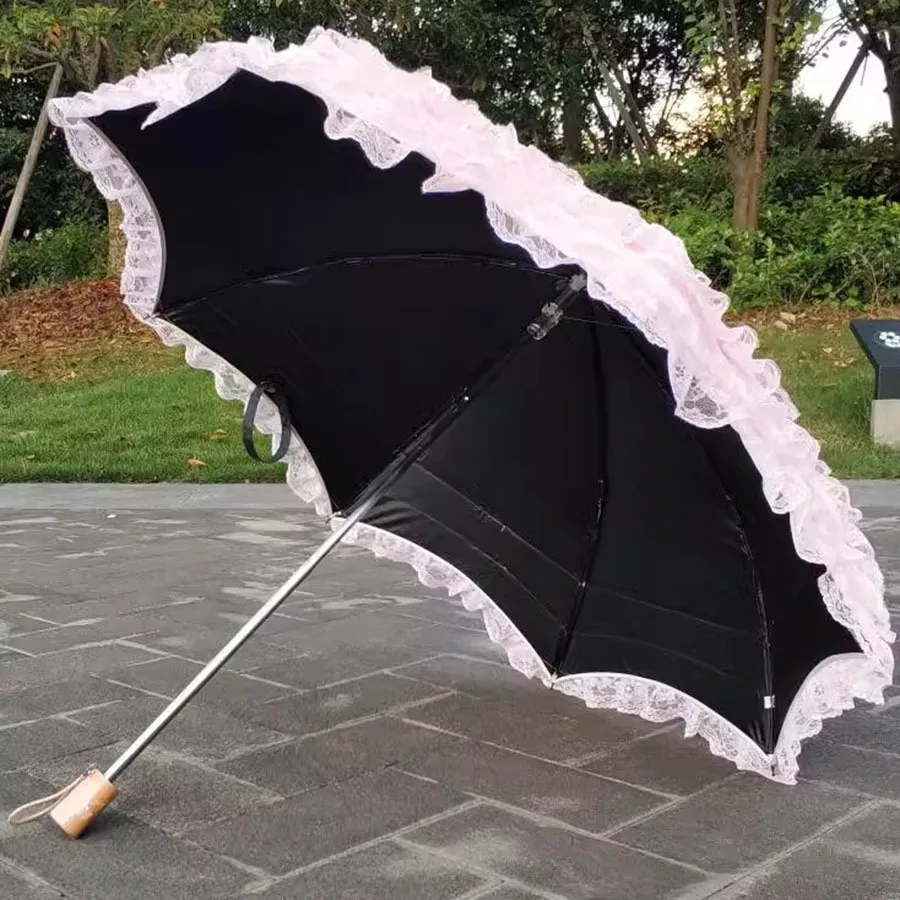 Girls Garden Umbrella Parasol Beach Wedding Lace Chinese Umbrella Outdoor Windproof Uv Protection Ultralight Sombrinha Umbrellas