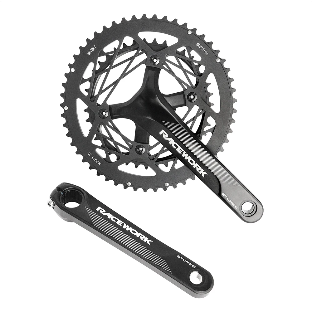 RACEWORK STURGE Road Bike Crankset 2x11/12 Speed Crank Arms 170MM Double Chainwheel 50-34T/53-39T 110BCD Road Bicycle Parts