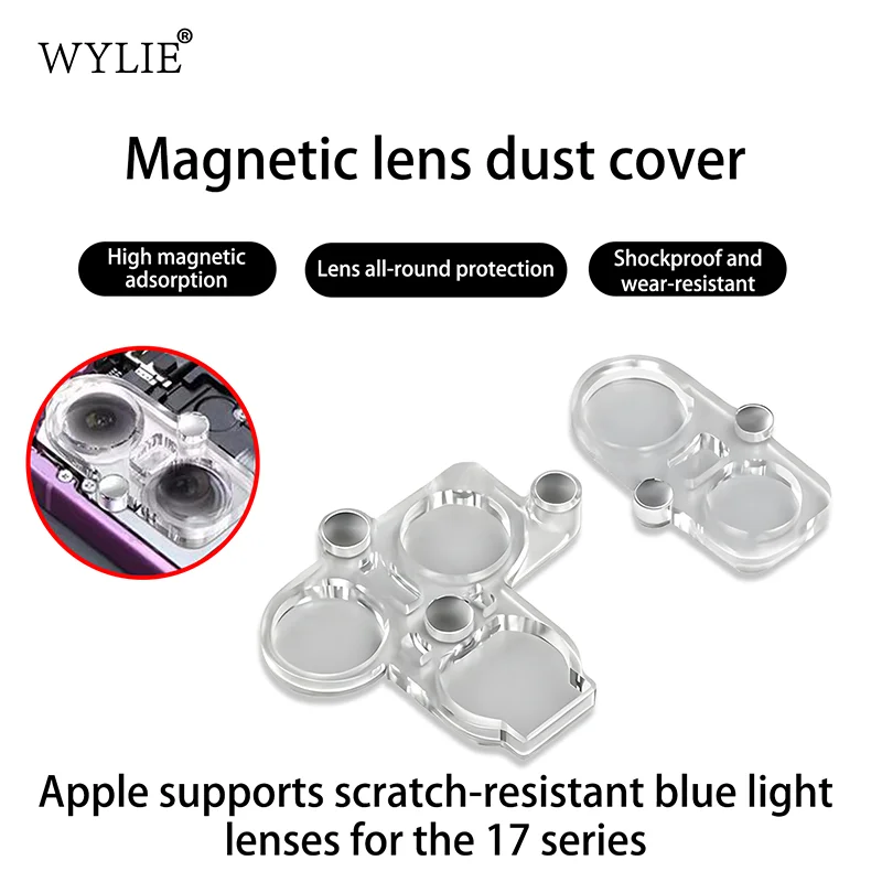 Protection magnétique d'objectif d'appareil photo WYLIE pour iPhone X-17 Series – Protection d'objectif simple/double/triple