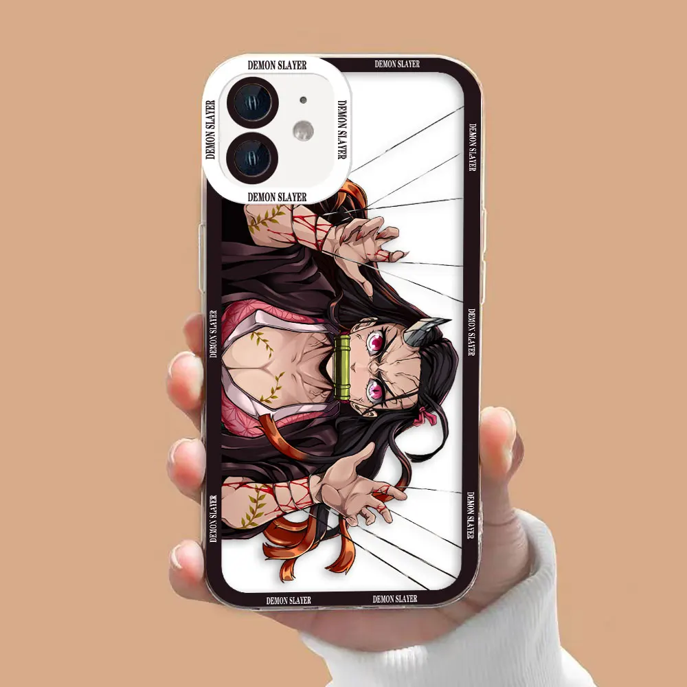 Etui na telefon Demon Slayer No Yaiba Nezuko, przezroczyste, do VIVO S1 Z1X V20 V21 V21E V23 V23E V25 V27 V27E V29E V30E V30 V40 V50 V60