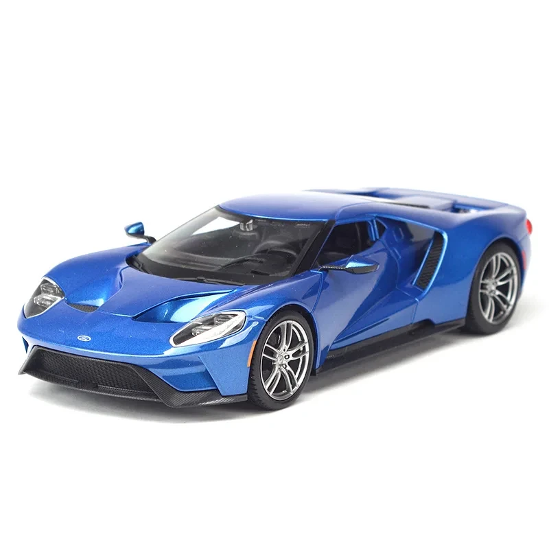 Maisto 1:18 2017 Ford Gt Rare Co Branded Version Gulf Sports Car  Alloy Luxury Vehicle Diecast Model Child Birthday Gift Toy