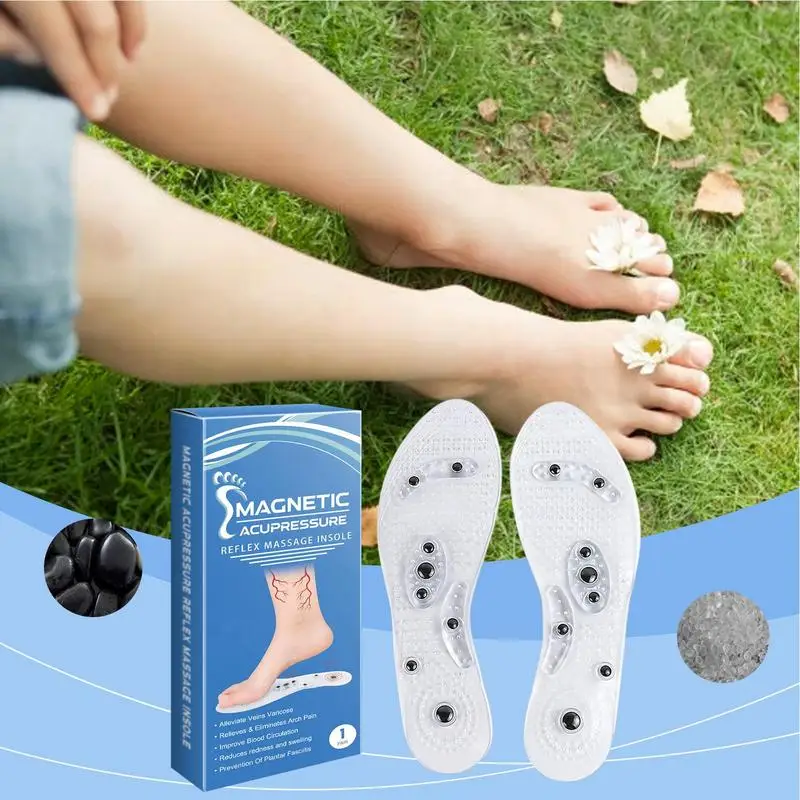 Massage Inserts Reflexology Acupoint Insoles Breathable Footwear Massage Inserts Orthopedic Insoles For Foot Massage