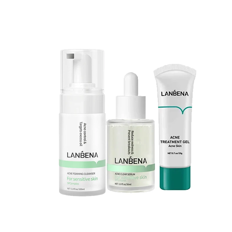 LANBENA Skin Care Three Piece Facial Cleanser Essence Gel Cleaning Oil Control And Moisturizing