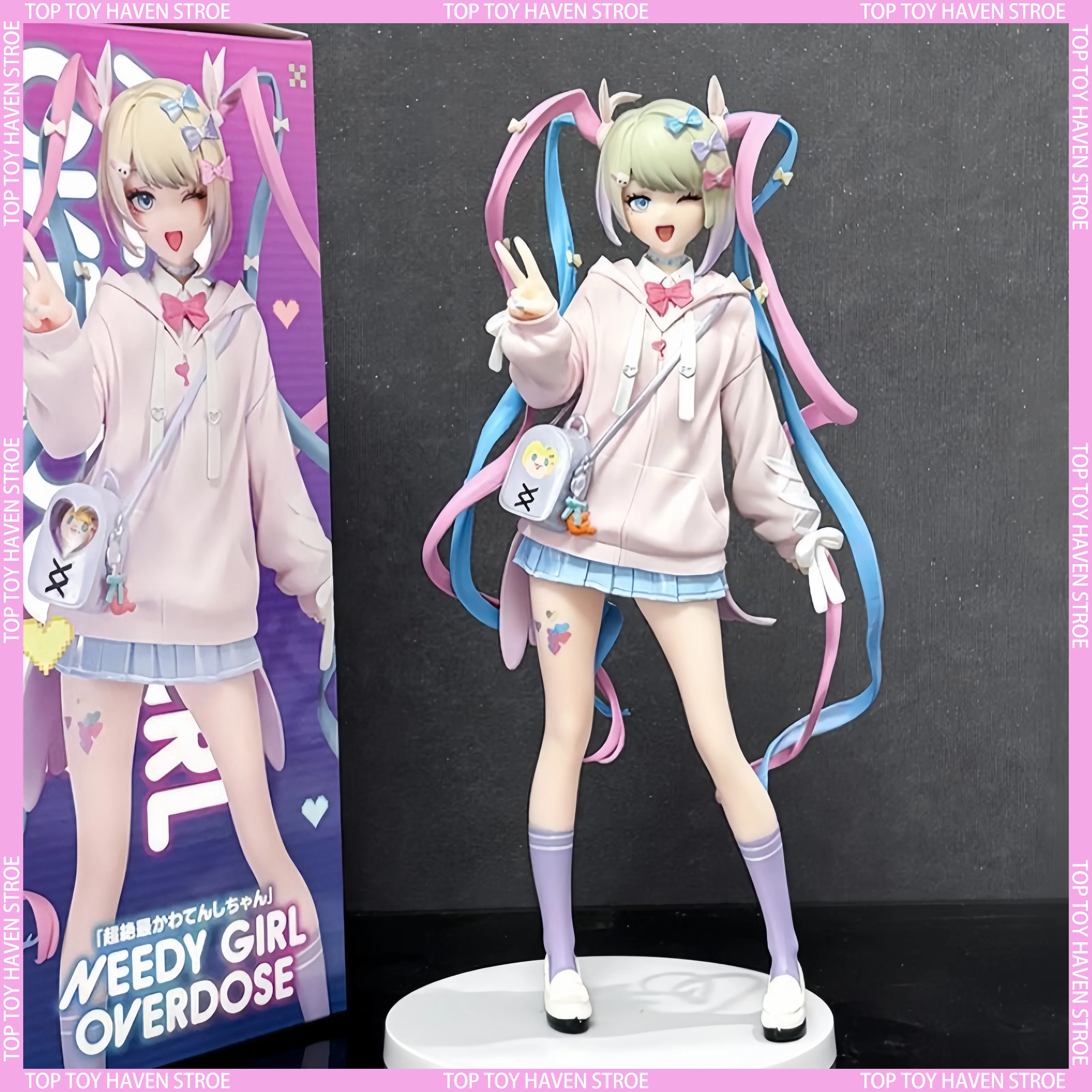 

Hot Needy Girl Overdose Anime Figure Parade Kangel Pvc Collection Model Kawaii Figure Birthday Ornament Collectible Toys