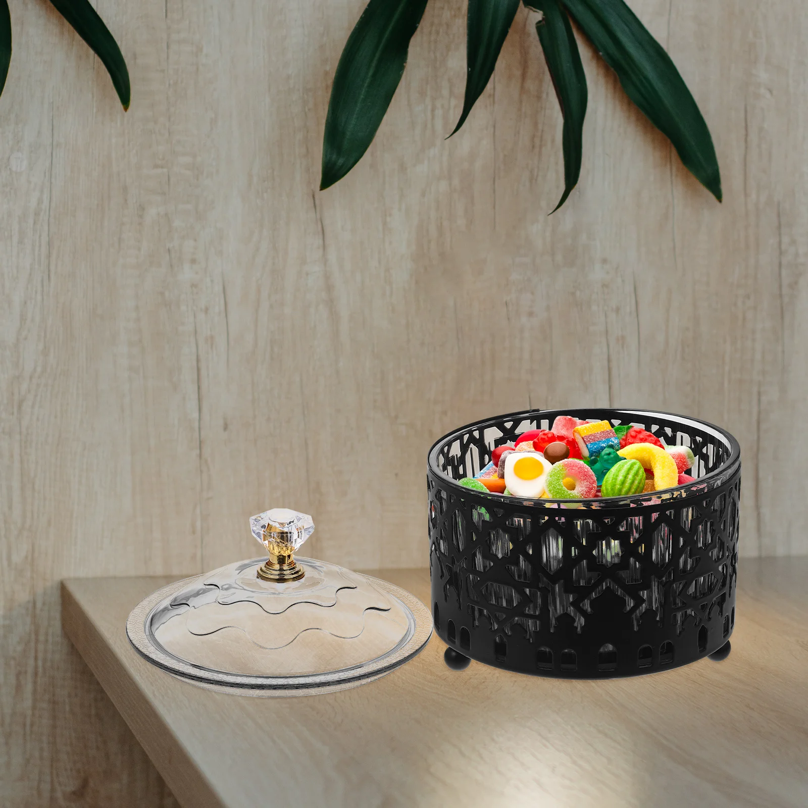 

Candy Tray Snacks Box Metal Id -Adjha Dessert Serving Black Home Decor Gift Containers Kitchen Bar Accessories