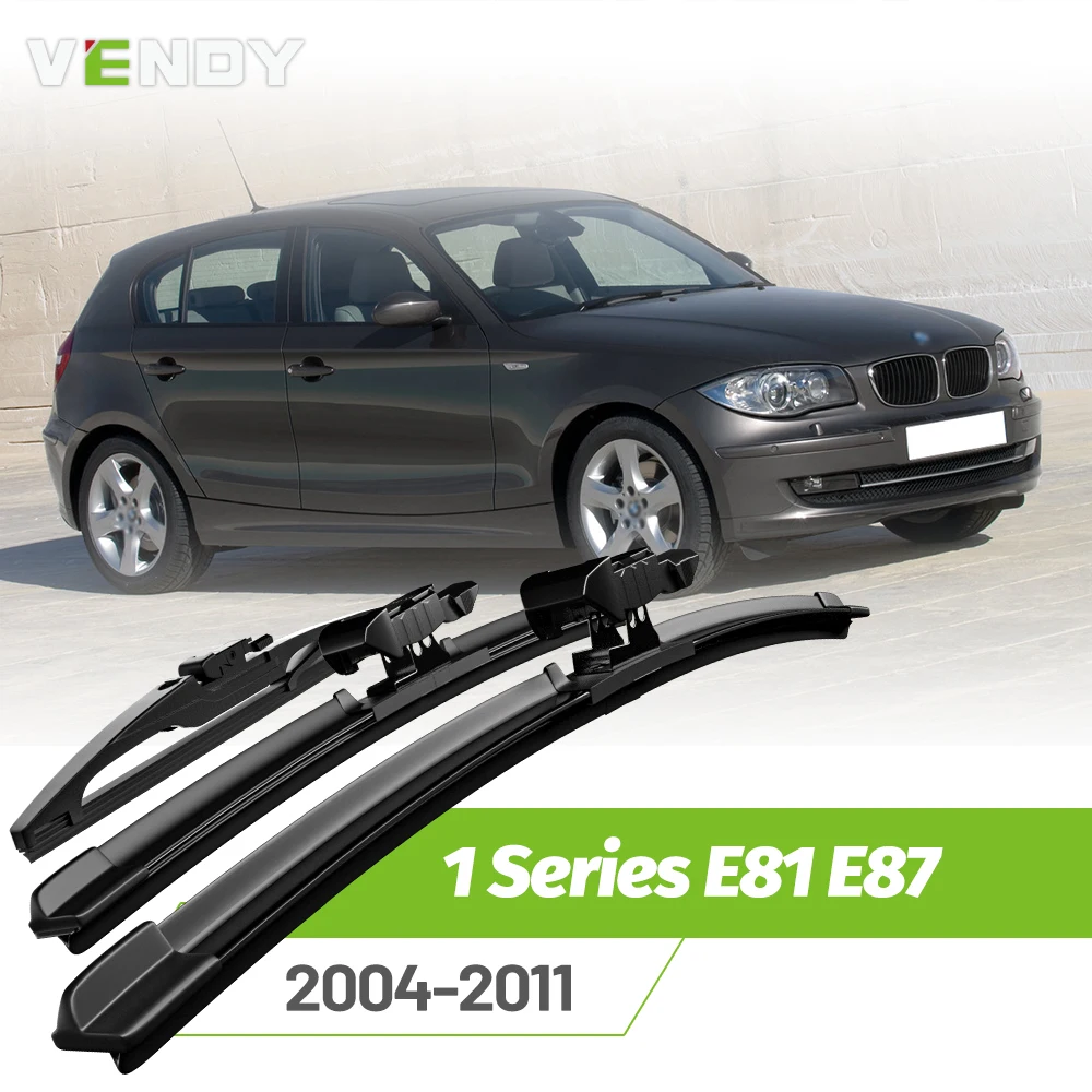 Vordere und hintere Wischerblätter-Set für BMW 1er Serie E81 E87 2004-2011 Windschutzscheiben-Regenbürsten 20"+20"+12"