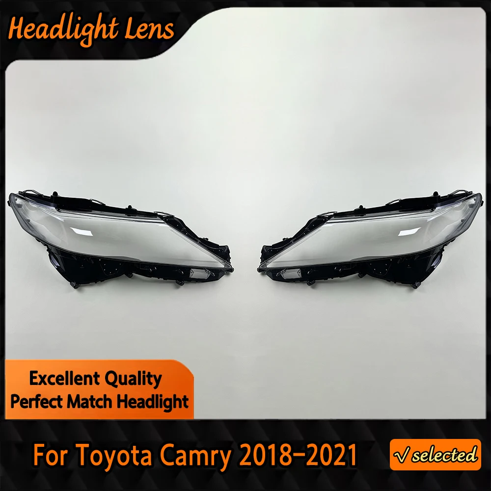 

For Toyota Camry 2018-2021 High Headlight Lens Cover Car Front Headlamp Cover Clear Shell Transparent Lampshade