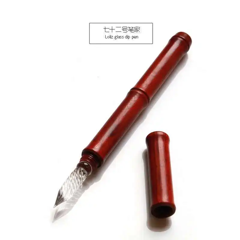 

New Wood Holder Glass Dip Pen Writing Pen