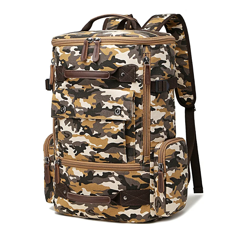 IGETBAG Herren Vintage Leinwand Rucksack 9