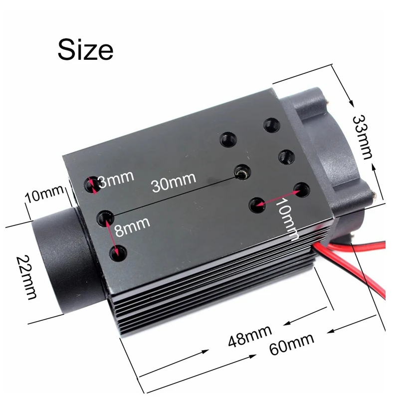 Modul Laser sinar lemak hijau 520nm 1W 12V Laser pengusir burung 1000mW TTL/PWM