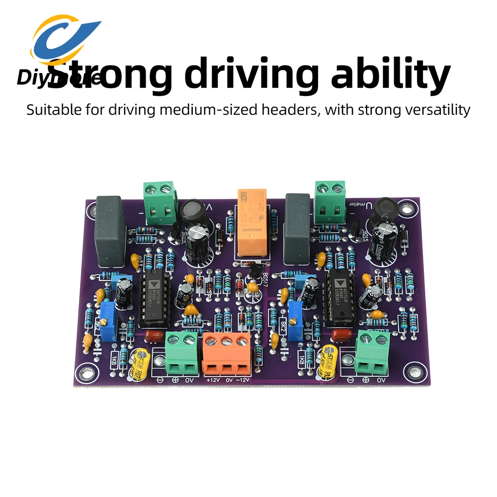 Dual Channel VU Meter Driver Board  High Impedance Buffer Audio Level Meter Drive Module for Amplifier Mixer Recording Studio