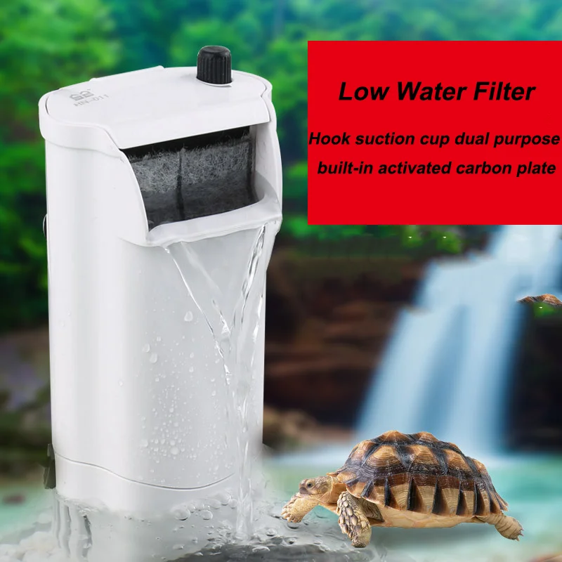 SUNSUN HN Series HN-011 HN-012  Low Water Level Turtle Tank Filter Waterfall Type Small Silent Built-in Water Purifier